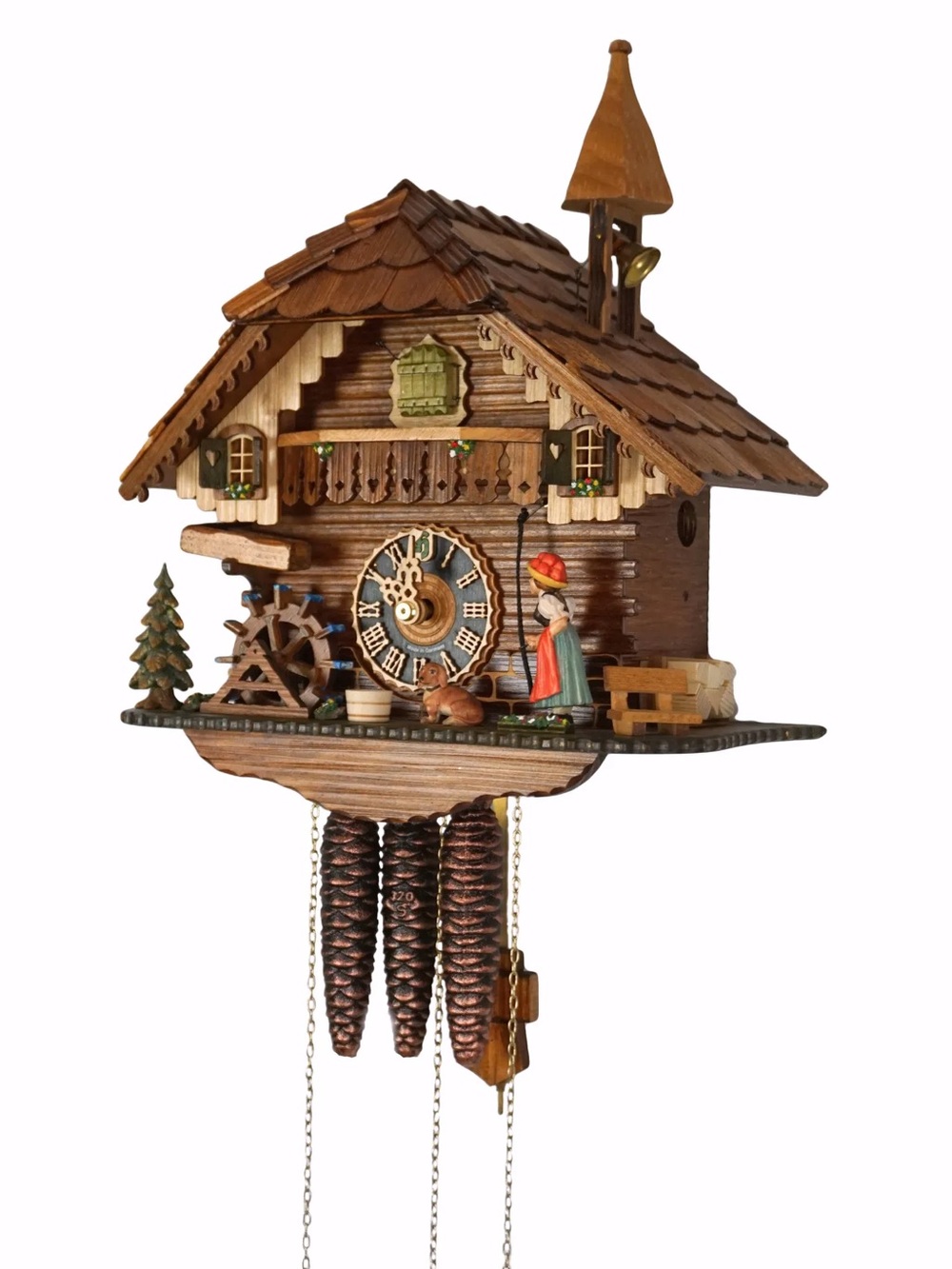 Hönes
German Cuckoo Clock 8-day-movement Chalet-
Style 23.00 inch